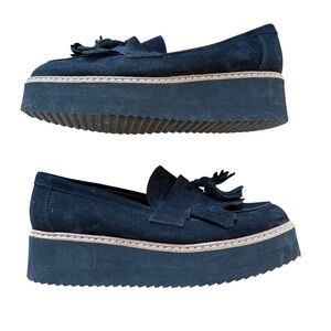 L’Intervalle Black Platform Tassle Loafers Sz 38